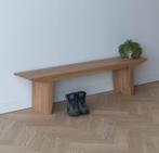 Massief eiken gangbank houten bankje 160 x 28 x 40cm, Huis en Inrichting, Minder dan 75 cm, Modern, scandinavisch, japandi, industrieel
