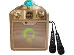 N-GEAR Disco Star 710 Gold - Bluetooth Speaker - Karaoke Set, Verzenden, Zo goed als nieuw