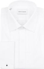 Smoking Overhemd Plisse Wit maat 45 Heren, Verzenden, Nieuw, Suitable
