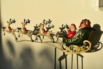 Kerstdecoratie Villeroy & Boch - Kerstman in slee met beschikbaar voor biedingen