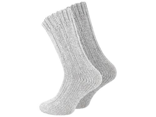 2 paar Noorse wollen sokken - Unisex - Grijs mix, Kleding | Heren, Sokken en Kousen, Verzenden