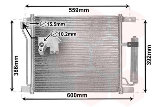 LUCHTCONDENSATOR VOOR NISSAN JUKE F15 2010-2014 921003DD0A, Auto-onderdelen, Airco en Verwarming, Nieuw, Ophalen of Verzenden