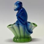 sculptuur, Hoedenspeld Houder, Blauwe Aap nr. 6557 - 100 mm