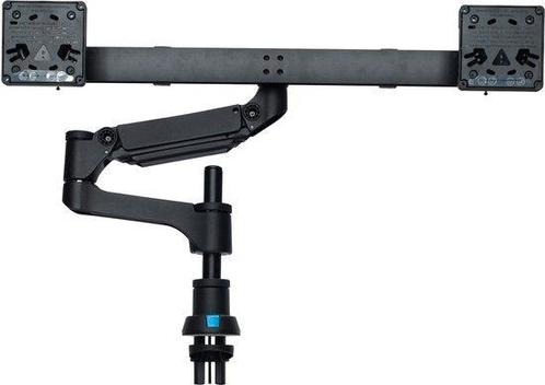 Tweedekans | R-Go Tools Monitorarm Zwart - Voor 2 Monitoren, Computers en Software, Monitoren, Zo goed als nieuw, Ophalen of Verzenden