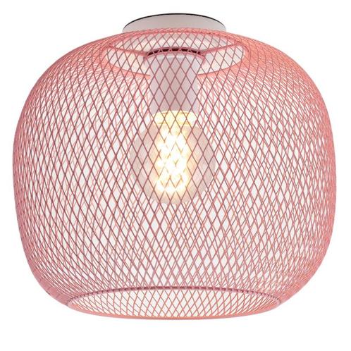 Roze plafondlamp Emado, metaal, industrieel, Huis en Inrichting, Lampen | Plafondlampen, Nieuw, Metaal, Ophalen of Verzenden