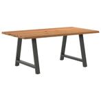 vidaXL Eettafel rechthoekig 180x100x74 cm massief eikenhout, Huis en Inrichting, Tafels | Eettafels, Verzenden, Nieuw