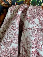 Dubbel breed toile de jouy in het rood voor decoratie en, Antiek en Kunst