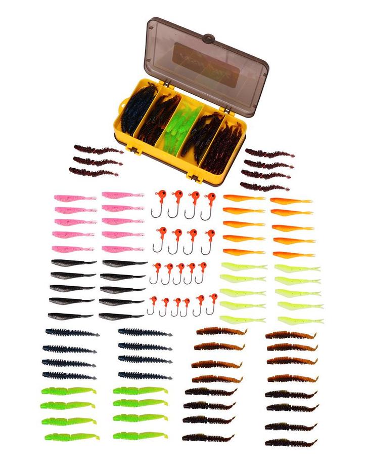 Fish4All Softbait Box Pin & V-Tail (100 Stuks), Watersport en Boten, Hengelsport | Algemeen, Overige typen, Nieuw, Verzenden