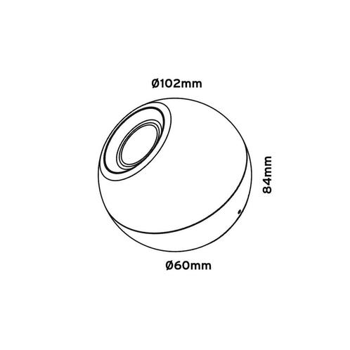 Opbouwspot AquaSplash Sidney 10.2x8.4 cm Zwart, Doe-het-zelf en Verbouw, Sanitair, Ophalen of Verzenden
