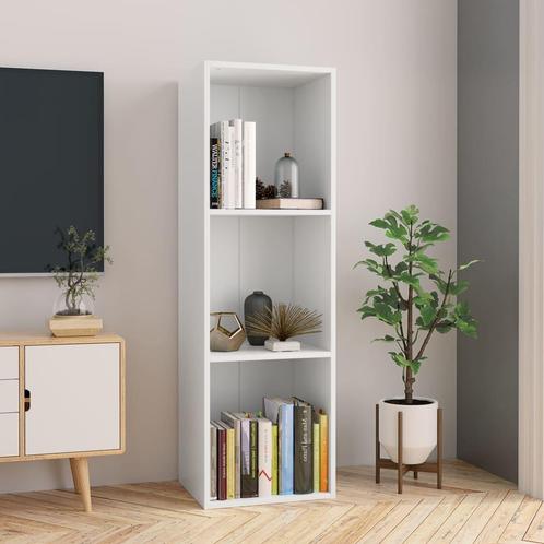 vidaXL Boekenkast/tv-meubel 36x30x114 cm bewerkt hout wit, Huis en Inrichting, Kasten | Boekenkasten, 25 tot 50 cm, Nieuw, Overige houtsoorten