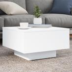 vidaXL Salontafel met LED-verlichting 55x55x31 cm wit, Huis en Inrichting, Tafels | Salontafels, 50 tot 100 cm, Verzenden, Nieuw