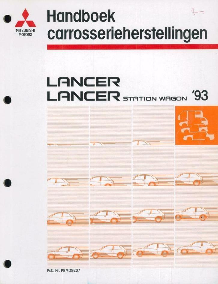 Mitsubishi Lancer (Station Wagon) &#39;93 Handboek Carrosserie, Auto diversen, Handleidingen en Instructieboekjes, Verzenden