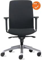 Milano Bureaustoel - NIEUW - Zwarte stoffering - Chroom v..., Werkplek, Ophalen of Verzenden, Nieuw zonder verpakking, Stoel