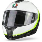 AGV Sportmodular Ray Carbon Wit Geel Fluo Systeemhelm