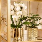 Kolibri Home | Metallic diamond bloempot - Gouden keramieken, Verzenden