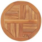vidaXL Tafelblad rond 2,5 cm 60 cm massief teakhout, Huis en Inrichting, Tafels | Eettafels, Verzenden, Nieuw