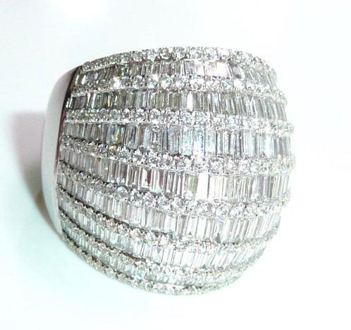 Ring - 18 karaat Witgoud - 5.00ct. tw. Diamant (Natuurlijk), Sieraden, Tassen en Uiterlijk, Ringen