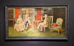 Nederlandse school (XX) - Salotto nobile - XL format, Antiek en Kunst, Kunst | Schilderijen | Klassiek