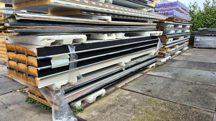 Sandwich B-keus dak- en wandpanelen – va. €2,50 per m², Doe-het-zelf en Verbouw, Platen en Panelen, Gebruikt, Overige materialen