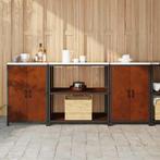 vidaXL Keukenopslag set met plank met opslag 3 pcs Roestig, Verzenden, Nieuw, Bruin