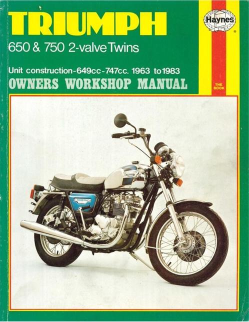 OWNERS WORKSHOP MANUAL, TRIUMPH 650 & 750 2-VALVE TWINS, Boeken, Auto's | Boeken