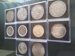 België. Lot van 10 munten (5 frank - 250 frank) 1867 - 1995