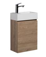 Toiletmeubel Angela 40 x 22 cm Kastanje Eiken Fonteinmeubel, Verzenden, Nieuw, Wastafelkast
