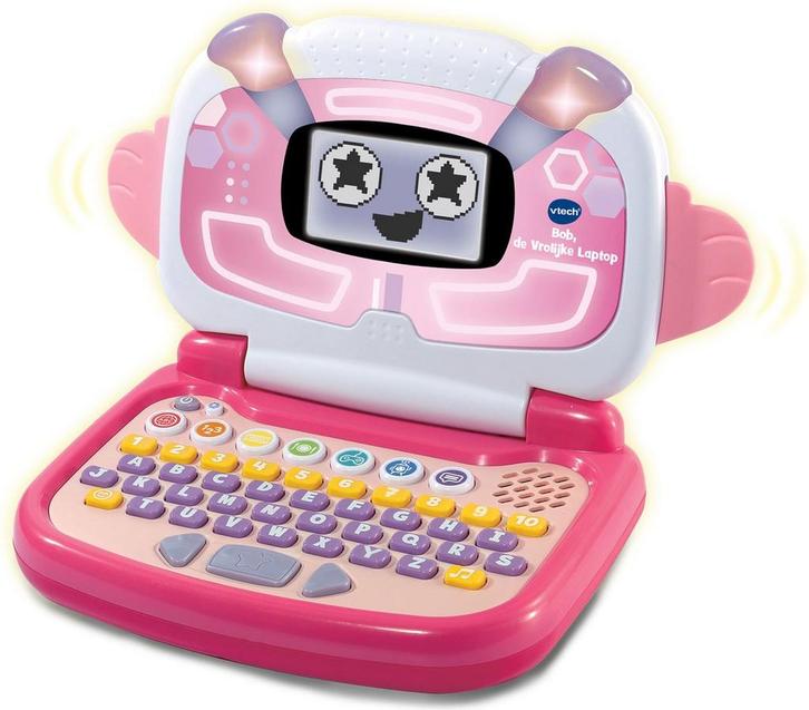 VTech Bob, de Vrolijke Laptop roze - Speelgoed Computer -, Kinderen en Baby's, Speelgoed | Overig, Verzenden