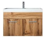 Badkamermeubel Set Paso 01 80 x 40 cm Eiken Badmeubel, Huis en Inrichting, Badkamer | Badkamermeubels, Verzenden, Nieuw, Wastafelkast