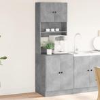 vidaXL Keukenkast 60x50x180 cm bewerkt hout betongrijs, Huis en Inrichting, Keuken | Keukenelementen, Verzenden, Nieuw, Grijs