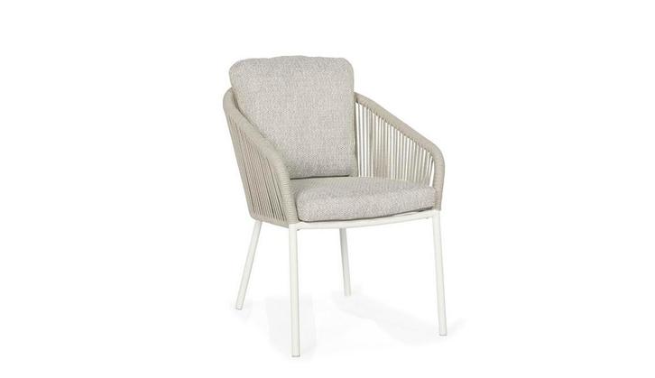 Suns Nappa tuinstoel Fishbone weaving Matt white / soft grey, Tuin en Terras, Tuinsets en Loungesets, Ophalen of Verzenden