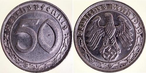 Duitsland 50 Reichspfennig J 365 1939 D ss/vz, Postzegels en Munten, Munten | Europa | Niet-Euromunten, Verzenden