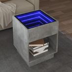vidaXL Salontafel met Infinity LED 40x40x50 cm betongrijs, Minder dan 50 cm, 50 tot 100 cm, 50 tot 75 cm, Verzenden