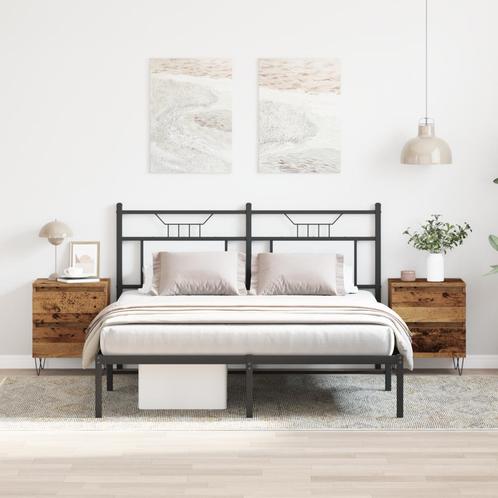 vidaXL Nachtkastjes 2 st 40x35x50 cm bewerkt hout oud, Huis en Inrichting, Slaapkamer | Nachtkastjes, Nieuw, Minder dan 45 cm