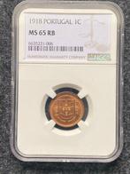 Portugal. Republic. 1 Cent 1918 MS65 RB  (Zonder, Postzegels en Munten, Munten | Europa | Niet-Euromunten