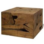 vidaXL Salontafel 50x50x35 cm echt teakhout bruin, 50 tot 100 cm, Verzenden, Teakhout, Nieuw