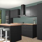 Zwarte keuken Nairobi 18926, Verzenden, Nieuw