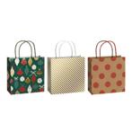 Stewo - 3 Cadeau Kerst tasjes - Lorena - 20x8x20 cm, Nieuw