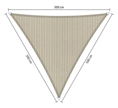 Premium schaduwdoek 5x5x5m driehoek waterdoorlatend Saha..., Tuin en Terras, Schaduwdoeken