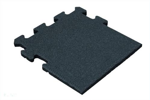 Rubber tegel 50 mm - 50 x 50 cm - Zwart - Puzzelsysteem -, Tuin en Terras, Tegels en Klinkers, Verzenden