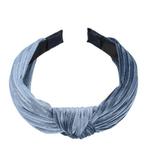Diadeem Knoop Velvet Glitter Streep Jeans Blauw, Verzenden, Nieuw