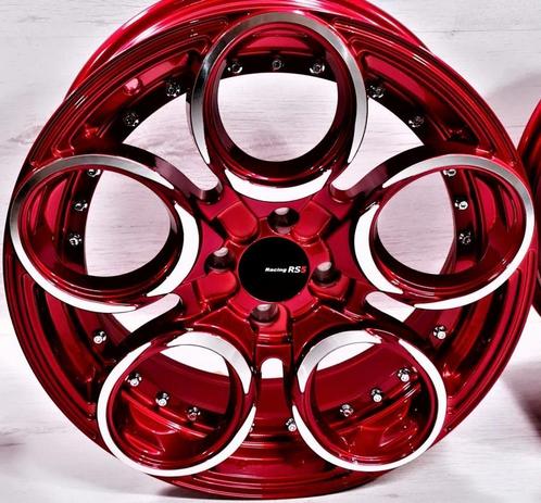 17 inch 4x100 Exclusive AVID Series XR7531 Gloss Red Velgen, Auto-onderdelen, Banden en Velgen, Velg(en), Nieuw, 17 inch, Ophalen of Verzenden