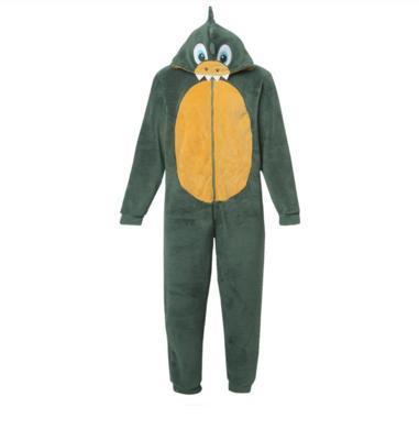 Onesie, Jumpsuit Dino hooded mens size XXL, Kinderen en Baby's, Carnavalskleding en Verkleedspullen, Jongen of Meisje, Nieuw, 170 of groter