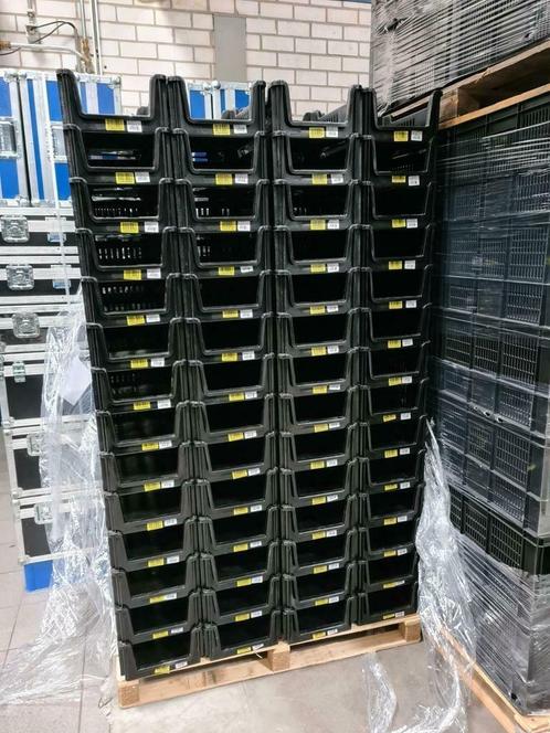 Magazijnbak grijpbak 40x30x16, stapelbaar, zwart, gebruikt -, Doe-het-zelf en Verbouw, Kratten en Dozen, Minder dan 50 cm, Gebruikt