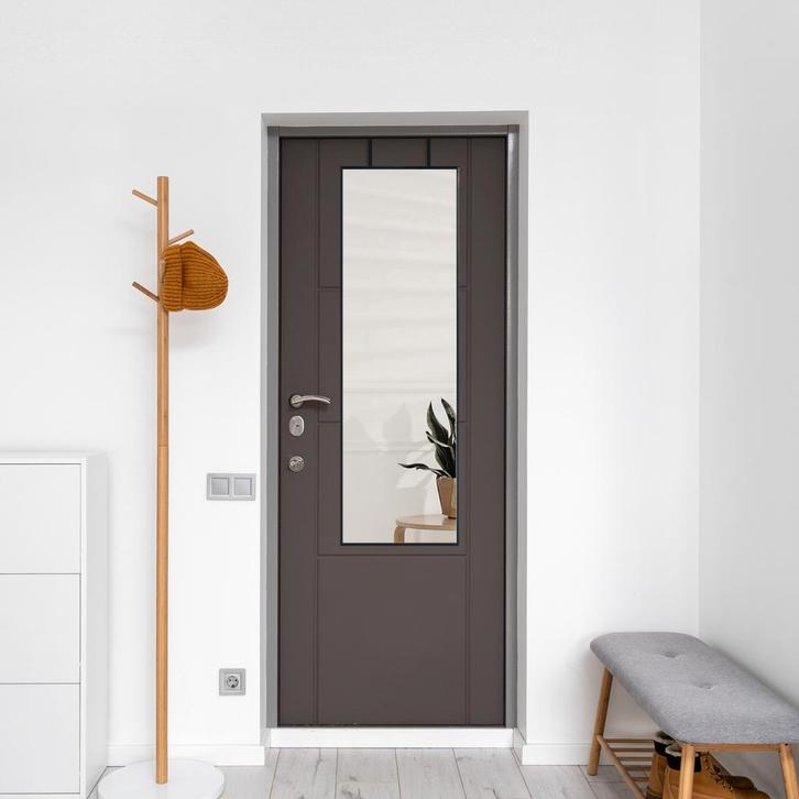 Passpiegel Lesina hangend 120x37x2 cm zwart [en.casa], Huis en Inrichting, Woonaccessoires | Spiegels, Verzenden