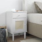 vidaXL Nachtkastje SENJA rattan-look 40x35x65 cm grenenhout, Verzenden, Nieuw, Hout