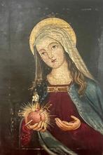 Scuola italiana (XVIII-XIX) - Madonna addolorata col cuore, Antiek en Kunst