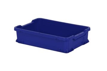 Stapelbak 600x400xH145mm gesloten blauw beschikbaar voor biedingen