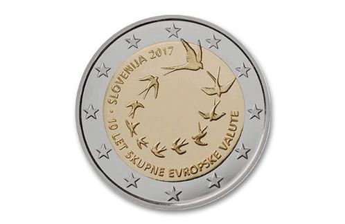 2 euro 10 jaar Euro 2017 - Slovenië, Postzegels en Munten, Munten | Europa | Euromunten, Verzenden