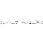 Zilveren Figaro schakel ketting | 70,5 cm (zilveren ketting), Sieraden, Tassen en Uiterlijk, Kettingen, Ophalen of Verzenden, Gebruikt